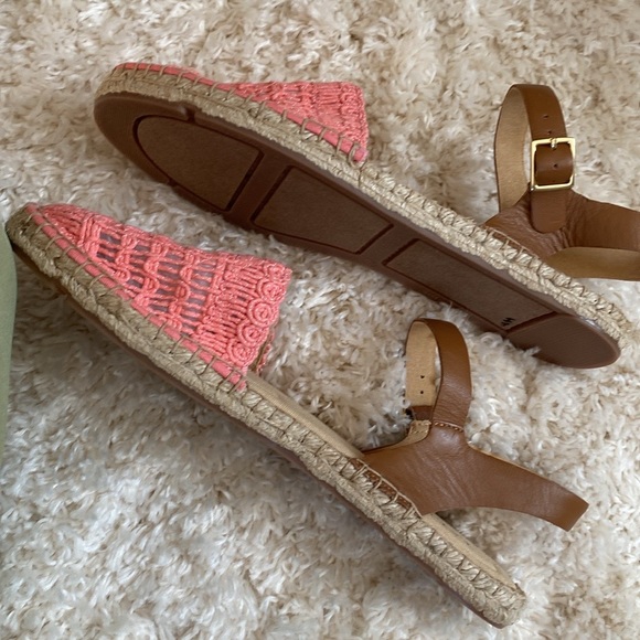 Talbots IZZY CORDED ESPADRILLE FLATS Color is Sunset Rose Size 9 - Picture 9 of 9